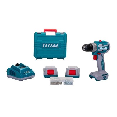 TOTAL - Mașină de Găurit cu Acumulator 20V-2.0Ah LI-ION BL (2 Acumulatori, 1 Încărcător) (Industrial)