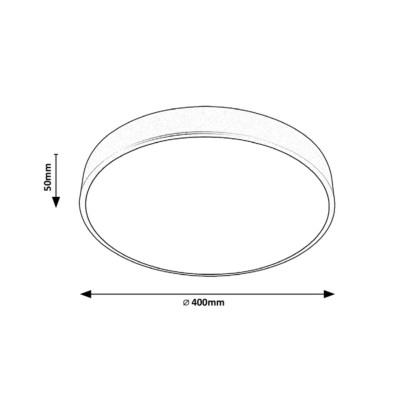Plafonieră LED Rabalux Tesia 3314, negru mat, 36 W