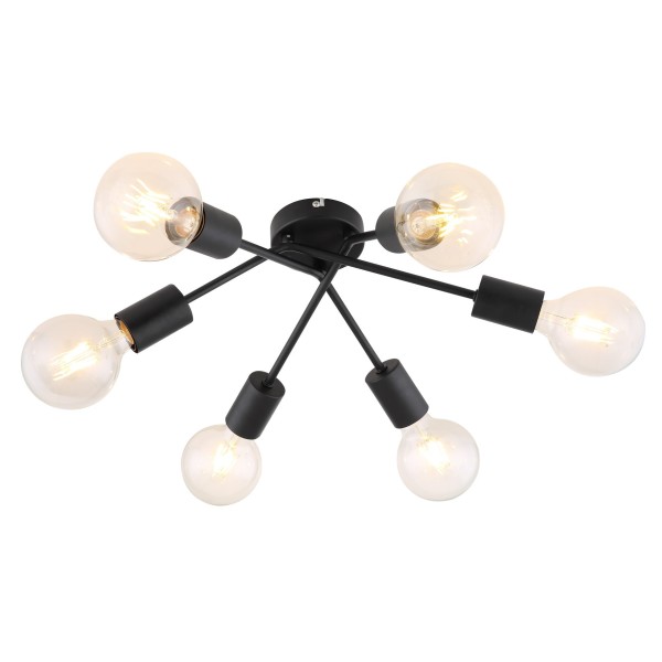 Plafonieră Rabalux Lamar 3990, negru mat, E27