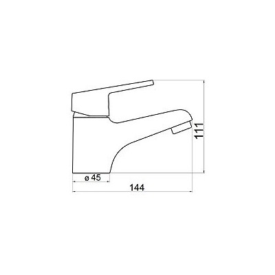 94401/1,0 Iris New - Baterie stativa lavoar fara ventil, crom