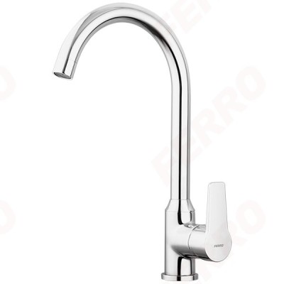 Ritto - Baterie stativa bucatarie cu pipa inalta, pivotanta, crom BTR4