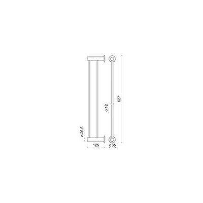 ASM10 Smile - Portprosop dublu, inox