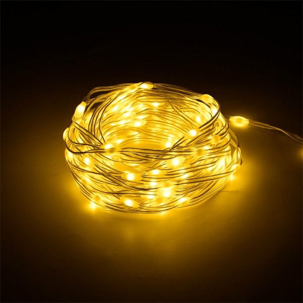 ZAR0575) DECORATIUNE LED ALB CALD 10M REBEL