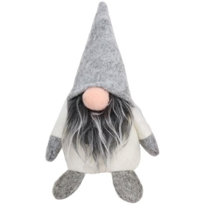 Figurină Crăciun, gnom 16cm gri Artezan