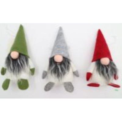 Figurină Crăciun, gnom 16cm gri Artezan