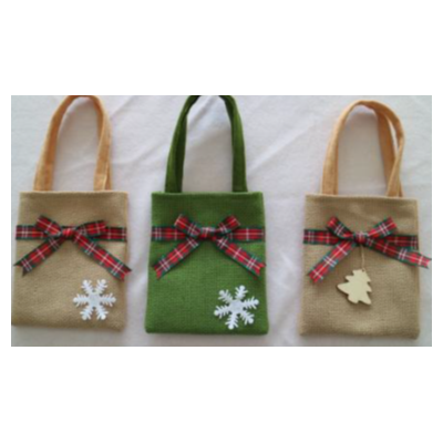 Sacoșă cadouri 26cm - maro, cu fulg de zăpadă Artezan