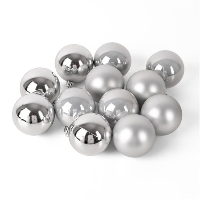 Set globuri brad 6cm argintiu Artezan 30buc/cutie