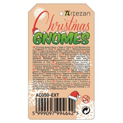 Figurină Crăciun, gnom 50cm extensibil Artezan