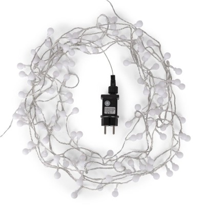 Ghirlandă 120 LED CW 9m decor bile 15mm IP44 Entac -de Exterior