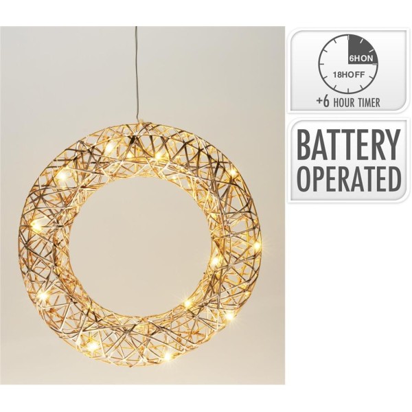 Decor luminos coroniță LED D.30cm