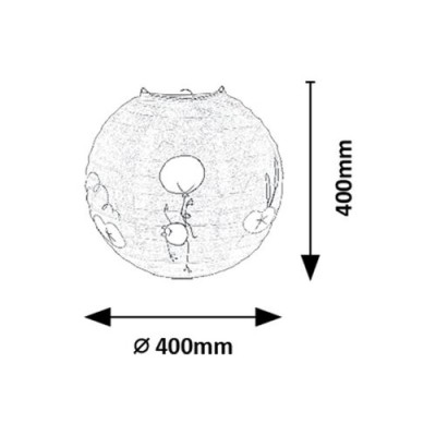 Lampa suspendată din hârtie pentru copii Rabalux Froggo 72070