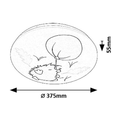 Plafoniera pentru copii Rabalux Hedgy 71191