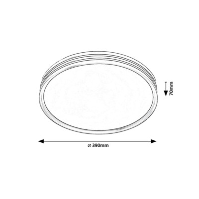Plafonieră LED Rabalux Epora 71118, negru mat, 25 W